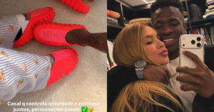 Saiba de onde e quanto é o chinelo ‘antiestresse’ que Virginia Fonseca ganhou de Vini Jr. em Madri