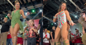 Ex e atual rainha da Grande Rio, Paolla Oliveira e Virginia viralizam ao sambarem juntas: ‘Parem de comparar’; veja vídeo