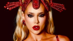 É fogo! Veja detalhes do look de Virginia para ensaio de rua da Grande Rio