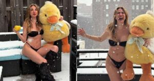 Em meio a tempestade de neve em NY, Luciana Gimenez faz foto de biquíni: ‘O mundo congela lá fora’