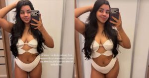 Ary Mirelle, esposa de João Gomes, posa de maiô e faz desabafo sobre corpo pós-parto