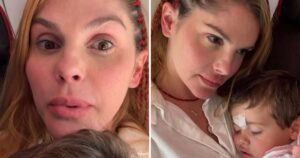 Com apenas 2 anos, filho de Bárbara Evans sofre acidente durante viagem: ‘Estava correndo’