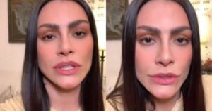 Cleo Pires escolhe vestido aberto para festa e web comenta a roupa: ‘Pára com isso’