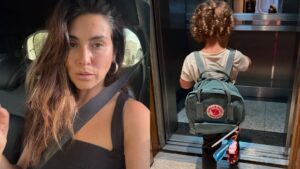 Fernanda Paes Leme registra primeiro dia de aula caótico da filha e desabafa: “Era pra ser…”