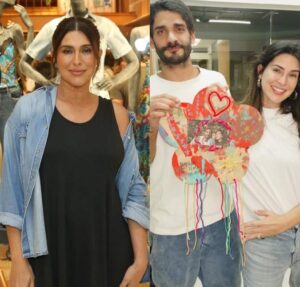 Fernanda Paes Leme posa com ex-noivo em evento na escola da filha e declara: Mandamos bem