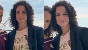 Filha de Carolina Kasting rouba a cena em fotos raras com a mãe: ‘Cópia perfeita’