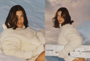 Hailey Bieber posa com bumbum de fora na neve em novas fotos; veja