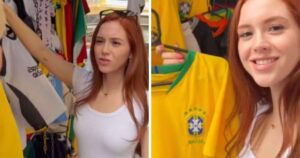 Namorada de Richarlison chama atenção ao fazer compras na Rua 25 de Março