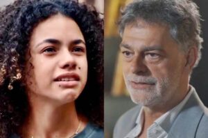 Três Graças: Após ataque de Arminda, Joélly é socorrida por Rogério