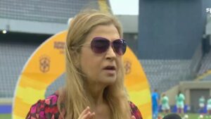 Ao vivo, Leila Pereira cobra apoio da Globo no futebol feminino: ‘Precisamos de investimento e melhores horários’