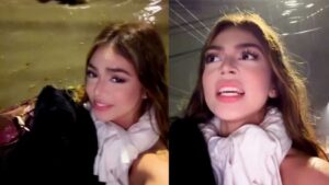 Melody fica presa em enchente no Rio e precisa abandonar carro de luxo: ‘Cadê o jetski?’