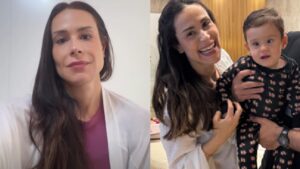 Nadja Haddad celebra conquista do filho prematuro: ‘Já sabe’