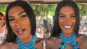 ‘O amor sorriu para mim’, diz Pocah sobre iniciar namoro no primeiro dia de carnaval