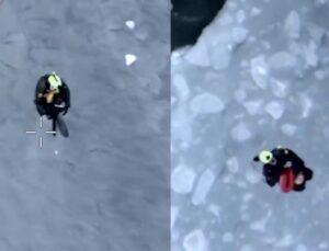 Equipes aéreas resgatam três pessoas após queda em água congelada; VEJA VÍDEO