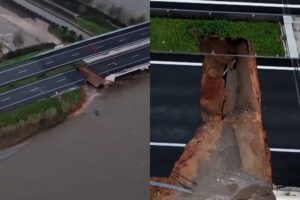 Fortes chuvas derrubam principal rodovia que liga Lisboa e Porto