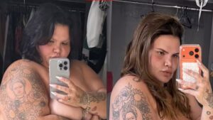 Thais Carla mostra antes e depois do corpo após perder 85 kg