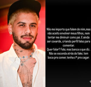 Zé Felipe faz desabafo em post enigmático: Não se esconda atrás de fake