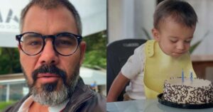 Juliano Cazarré celebra 2 anos do filho caçula com pedido na web