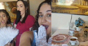 ‘Daqui a pouco vai me trocar por…’: ‘Bridgerton’ inspirou o chá da tarde desta fã da série e o marido dela teve uma reação para lá de inusitada