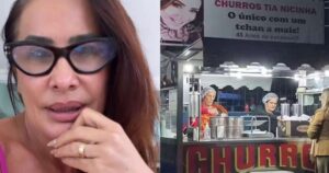 Scheila Carvalho rebate ataques por deixar mãe trabalhar em barraca aos 84 anos