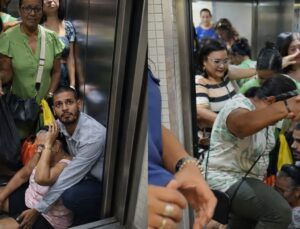 Elevador despenca nove andares em prédio comercial e deixa feridas; VEJA VÍDEO