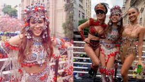 Anitta arrasta foliões e reúne famosos em megabloco no centro do Rio de Janeiro