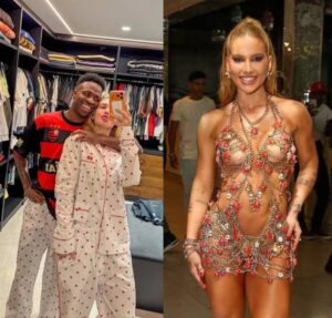 Virginia Fonseca convence Vini Jr. a usar pijamas combinando, mas atleta impõe condição: Camisa do Flamengo junto