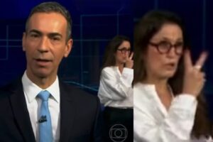 Gesto de jornalista vaza ao vivo no Jornal Nacional