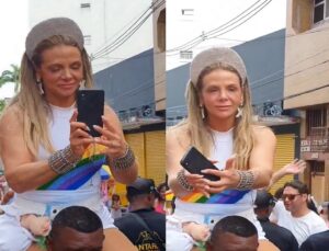 Carla Perez se pronuncia após ser acusada de racismo por subir nos ombros de segurança; VEJA VÍDEO