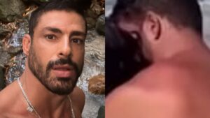 Cauã Reymond é flagrado aos beijos em praia do Rio e web reage: ‘Inveja’