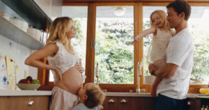 Isabella Scherer anuncia nova gravidez em ensaio de fotos com o marido e filhos gêmeos