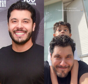Murilo Huff recebe alta médica, posta foto com o filho e tranquiliza fãs: Bem melhor