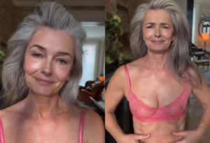 Paulina Porizkova posa de lingerie aos 60 anos e fala sobre autoestima: “Gosto mais de mim assim”