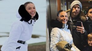 Isis Valverde mostra fotos de passeio na neve com o filho e o enteado: ‘Minha família’
