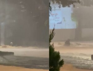 Motociclista é arrastado por enxurrada em Juiz de Fora e vídeo assusta; VEJA