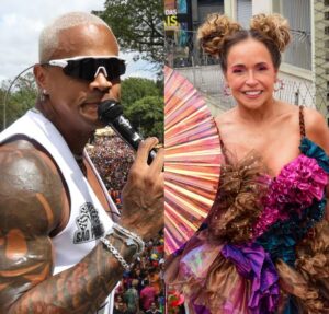 Leo Santana e Daniela Mercury levam multidões em blocos de Carnaval em São Paulo