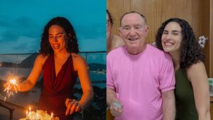 Filha de Renato Aragão celebra aniversário de 27 anos com bolo super estiloso