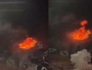 Torcedores incendeiam cadeiras do setor visitante em clássico; veja vídeos