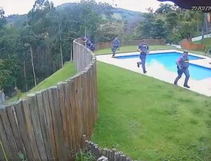 PMs trocam tiros com suspeitos de fazer idosos refém e câmera flagra tudo; VEJA VÍDEO