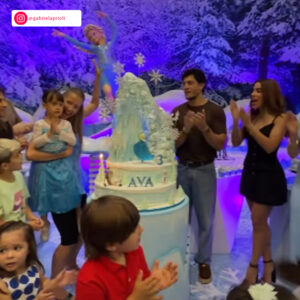 Madrinha tá on! Anitta prestigia festa de aniversário da filha de Gabriela Prioli