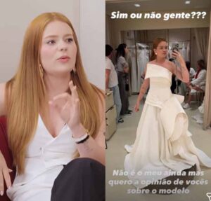 Viih Tube compartilha prova de vestido de noiva e alfineta Eliezer por ainda não ter escolhido o terno