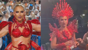 Vídeo mostra Virginia Fonseca assustada com briga generalizada após desfile da Grande Rio na Sapucaí