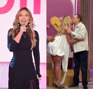 Virginia Fonseca dá selinho em Raul Gil em último dia de gravação de programa no SBT