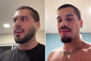 Zé Felipe se machuca ao mudar visual e brinca: “Parecendo um bode, mas 5 anos mais novo”