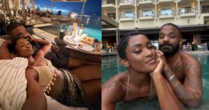 Erika Januza e Arlindinho curtem domingo em hotel com diária de R$ 5 mil