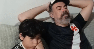 Humorista faz homenagem para o filho que morreu essa semana durante jogo do Vasco