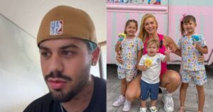 Zé Felipe joga balde de água fria em viagens de Virginia com os filhos: ‘Acabou’