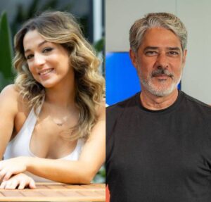 Samira comete gafe ao encontrar William Bonner nos estúdios Globo