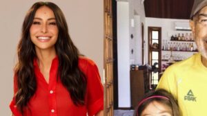 Aos 77 anos, pai de Sabrina Sato chama atenção ao lado da neta em nova foto após diagnóstico de câncer