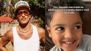 Fã brasileira viraliza ao mostrar filho parecido com Bruno Mars, e cantor reage nas redes
